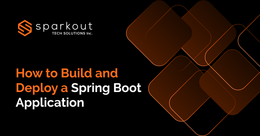 Illustration of Spring Boot deployment process, including coding, building, testing, and deploying applications.