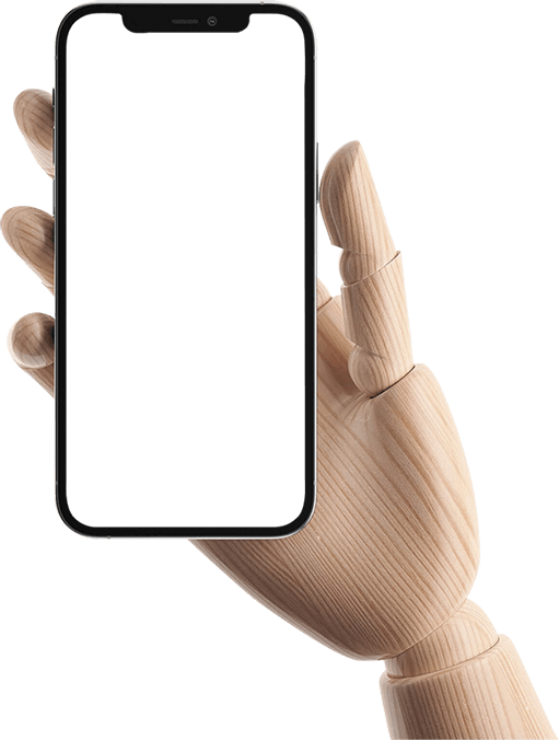 mobile screen hand